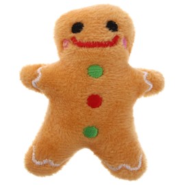 BESTOYARD Gingerbread Man Pet Dog Doll Christmas Dog Squeak Toys Chewing Toys for Puppies Small Dog Toys Christmas Dog Bite Toy Large Dog Toys Puppy Dog Toys Xmas Dog Chew Toy Plush