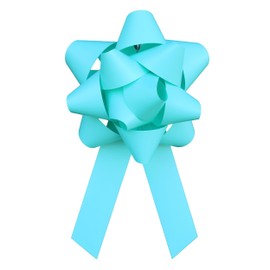 Large 3D Universal Celebration Bow - 18" x 34", Waterproof Vinyl, Suction Cup & Door Hook for Cars, Doors, and Events (Teal)