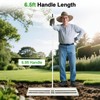 36"x12" Lawn Leveling Rake Heavy-Duty Galvanized Steel Lawn Leveler with
