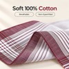 Men's Cotton Plaid Handkerchiefs 6-Pack – 17-Inch Soft Pocket Square