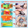 Juguete Tablero Montessori Sensorial Para Niños De Dos Años