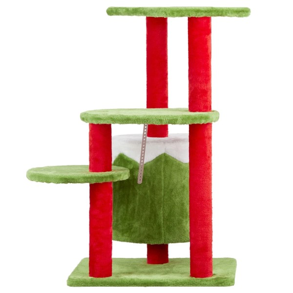 Unbranded Three story platform plush fabric cat climbing frame cat