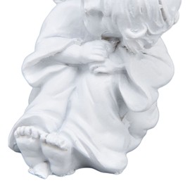 Hapivida Resin Angel Figurine, Hand-Painted Sitting Sleeping Angel Statues, Weatherproof Adorable Angel Sculpture for Indoor and Outdoor Use, Home, Office, Farmhouse, Home Decoration (ON)