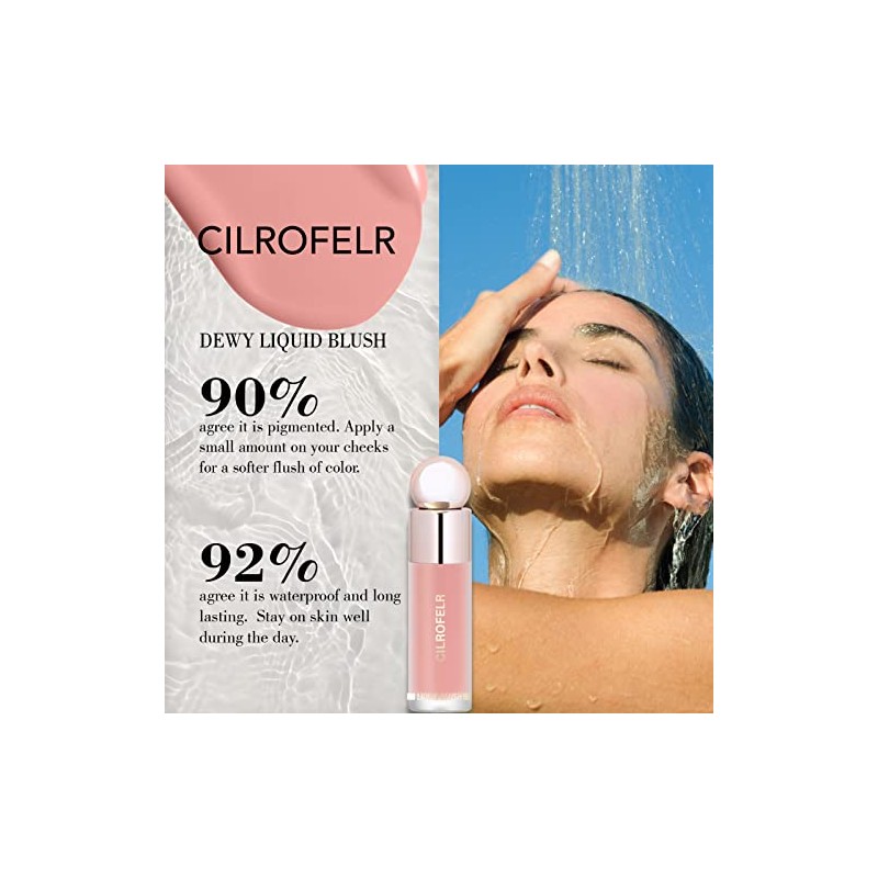 Cilrofelr Rubor Líquido Dewy, Rubor Líquido En Crema Suave Para