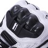 Harssidanzar Carbon Fiber Leather Motorcycle Gloves KM045UK White Black XXL