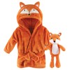 Hudson Baby Infant Boy Plush Bathrobe and Toy Set, Fox,