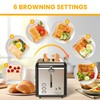 Simple Deluxe 2-Slice Toaster, Stainless Steel Toaster, 6 Browning Setting