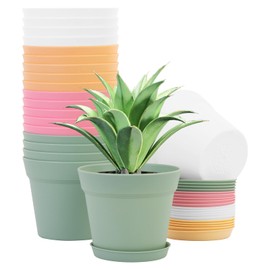 GARDIFE 20 Pack 6 inch Plant pots, planters for Indoor Plants, Flower pots, Color