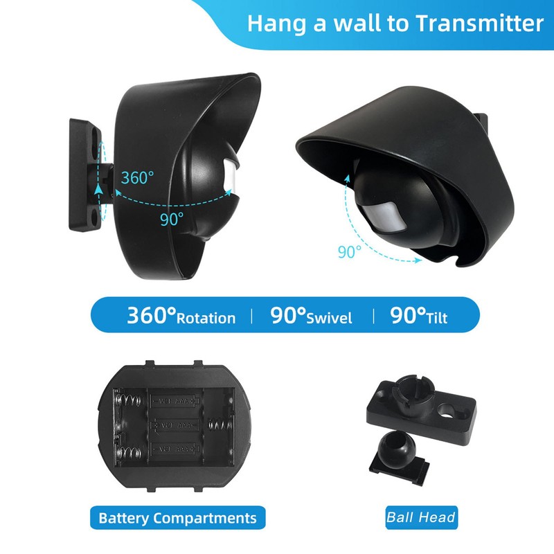 Smart Wireless Doorbell Waterproof Sensing Doorbell Security Alarm for Home