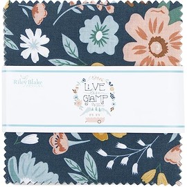 Live Love Glamp Riley Blake 5-inch Stacker by Dani Mogstad, 42 Precut Fabric Quilt Squares