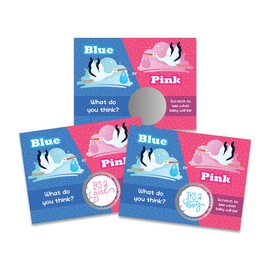 My Scratch Offs Its a Girl Stork Blue or Pink What Do You Think Gender Reveal Scratch Off Scratcher Lottery Tickets Cards Family Friends 25 Pack