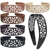 Springtime 6 Pack Hollow Cutout Headbands for Women Wide Plastic