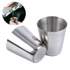 Pack of 4 30 ml Stainless Steel Flask Cups, Portable