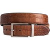 Greg Norman Men's Reversible Croco Print Leather Golf Belt Tan/Black