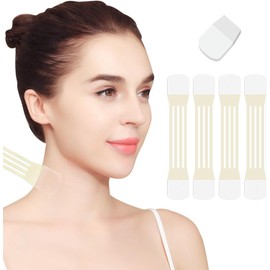 Celestica Neck Lift Tape,Celestica Instant Neck Tape Invisible,Instant Lift&Firming Necks Tapes for Face,Necks&Jaw (Skin color 4 packs + 20 patches, 1)
