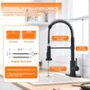 OWOFAN Kitchen Sink Faucet with Soap Dispenser Kitchen Faucet with