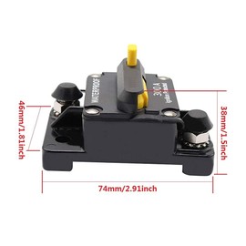 ANJOSHI 300Amp Circuit Breaker 30A-300A with Manual Reset Switch Waterproof Fuse Holder Inline Fuse Breaker for Trolling Motor Auto Car Marine Boat Bike Stereo Audio System Protection