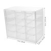 TEHAUX 12-Grid Storage Box with Drawers Dustproof Desktop Organizer for