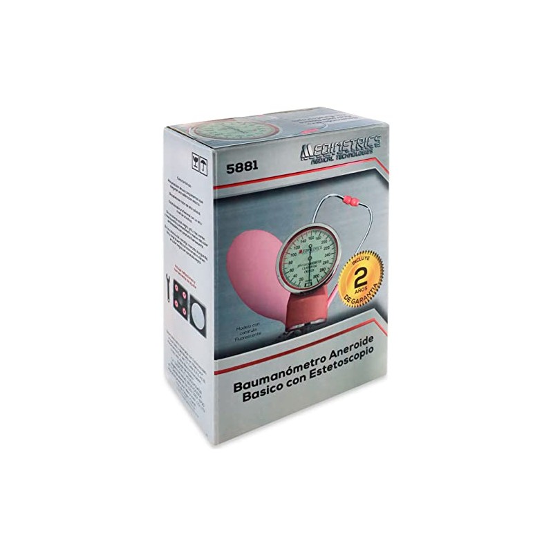 BAUMANOMETRO ANEROIDE KIT CON ESTETOSCOPIO 2 MANGUERAS VERDE 5881