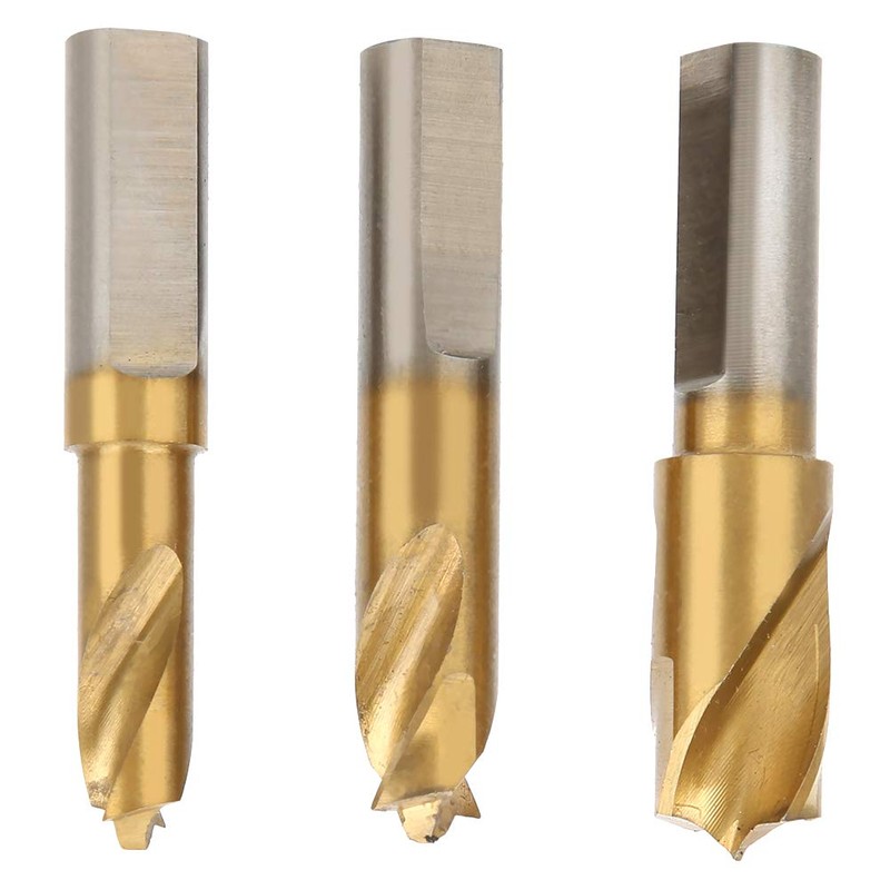 3Pcs Weld Cutter Drill Bit 1/4in 5/16in 3/8in HSS Cobalt