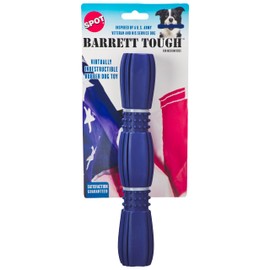 SPOT Barrett Tough Retriever Stick for Medium & Large Dogs - Virtually Indestructible Solid Rubber Dog Toy for Aggressive Chewers, Textured for Dental Health, Engaging Fetch Stick, 9.5 inch