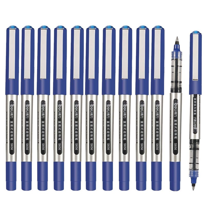 FRIUSATE 24 Pieces Rollerball Pen, 0.5mm Black Blue Gel Pens