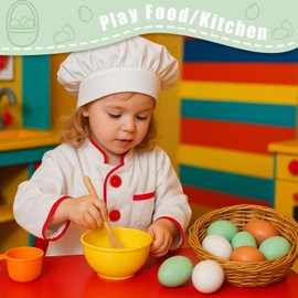 SallyFashion 7 Pcs Wooden Fake Eggs, 3 Colors Wood Eggs for Crafts Fake Chicken Eggs Nesting Eggs Home Decor