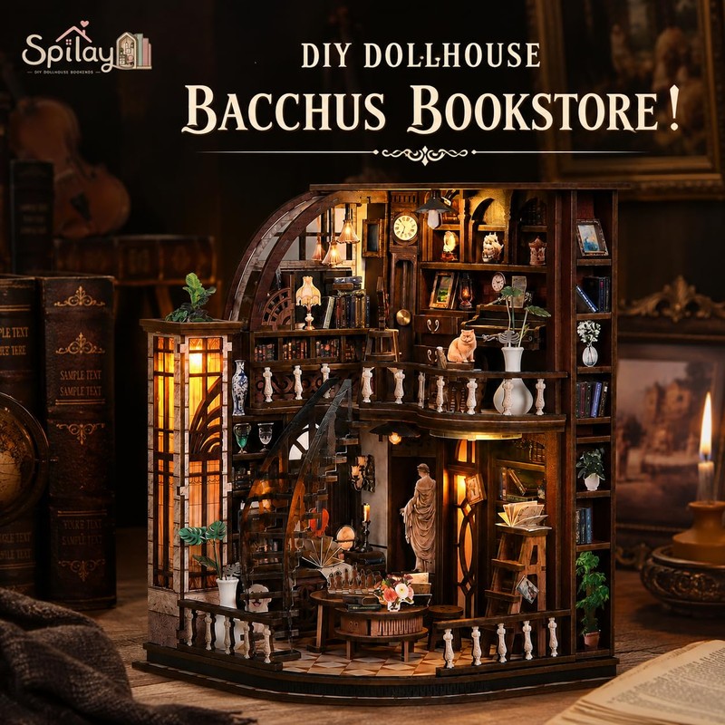 Spilay DIY Miniature House Kit for Adults, Miniature Dollhouse Kit