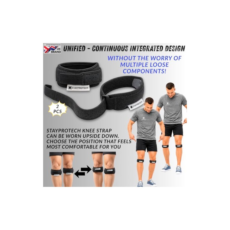 Patella Tendon Knee Strap, Adjustable Knee Support for Running