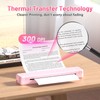 Phomemo P831 Portable Printer for Travel, Pink Bluetooth Wireless Thermal