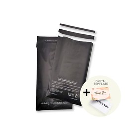 100% Compostable Biodegradable Mailers 6x9 inch (100 Pcs) Poly Mailers, Eco-Friendly Packaging Envelopes Pouches. Reusable Double Sealing, Extra Thick, Zero-Waste mailing Bags (S Size, 6" x 9")