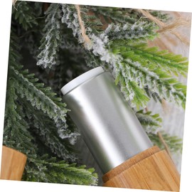 NOLITOY 1set Bamboo Lip Balm Tubes Refillable Lipstick Containers for DIY Lip Balm Gloss Stylish Silver Design Diameter for Women 2pcs