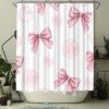 WELMECO Bow Shower Curtain Cute Bow Knot Girls Bathroom Decor