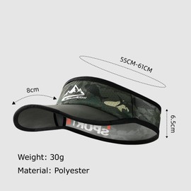 XRDSS Outdoor Stylish Sun Hat Lightweight Portable Cooling Stretchy Visor Hat for Running Golf Tennis Hiking, Black, One Size