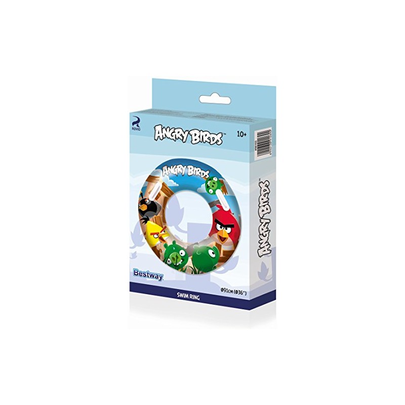 Bestway Angry Birds Swim Ring - Multicoloured, 36 Inch