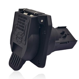 LLYZFED 56038366AB Rear 7-Way Trailer Tow Connector Plug Fit for Dodge Ram 1500/2500/3500 2001-2010, for Chrysler Jeep Cherokee 7 Pin Trailer Plug Harness Accessories