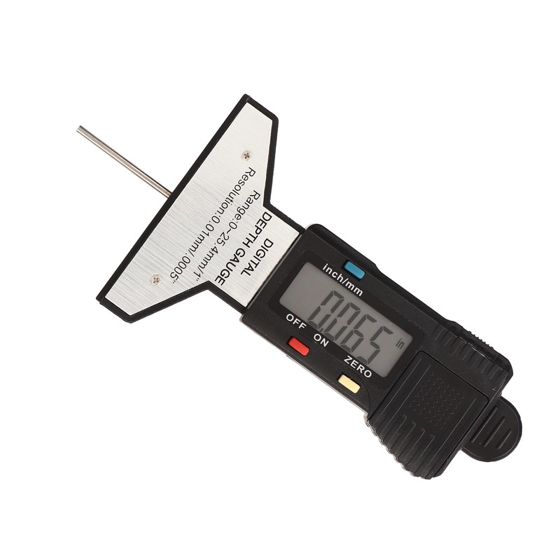 Digital Tyre Tread Depth Gauge Inch mm Conversion 0‑25.4mm Range
