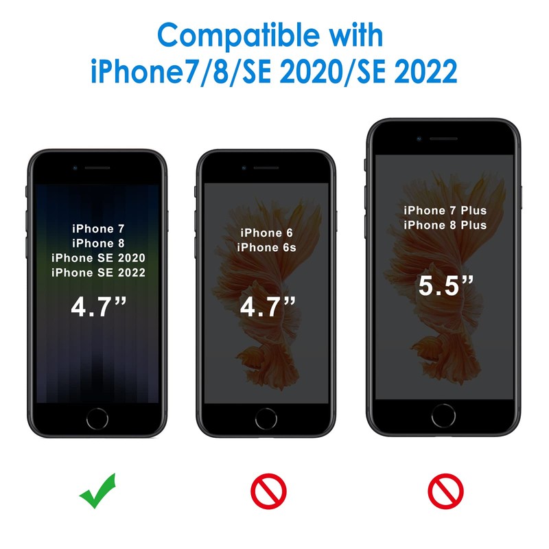 JEDirect iPhone7, iPhone8 Case Bumper, Shock Absorbing, Scratch Proof