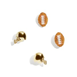 BaubleBar Draft Pick Earring Set - Fun Football Statement Earrings Set, Novelty Earrings for Women, Costume Jewelry, Themed Earrings, Earring Stack, Huggies, Stud Earrings for Women