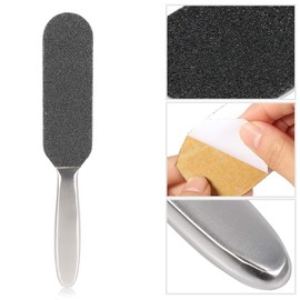 Double Sided Foot File Pedicure Rasp Tool Hard Dead Skin Callus Remover Feet Skin Care with 10 Pieces Replacement Sandpaper Foot File and Callus Remover