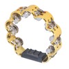 Tambourine Double Row Floral Design Percussion Jingles Hand Instrument for