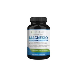 Magnesio 4 Tipos Alta Absorción 710 mg | 60 Cápsulas | Citrato, Glicinato, Gluconato y Óxido de Magnesio | Relajación, Sueño, Músculos y Estrés | Alph