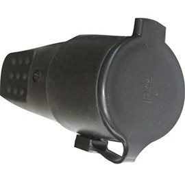 Silver Electronics SCHUKO socket IP44 16 A RUBBER – Black