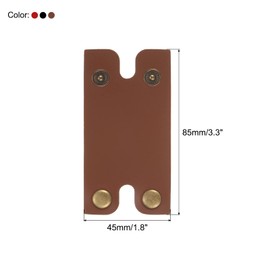 PATIKIL Leather Razor Head Protecting Cover, 3-in-1 Safety Razor Head Protecting Sheath Shaver Tip Cover for Travel, Red Black Brown