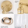 Shenmoyl Plug in Wall Sconce, White Tulip Glass Lampshade Wall