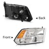 G-PLUS Headlight Assembly w/Bulbs,Fit Dodge Ram 1500 2500 3500 2009-2018