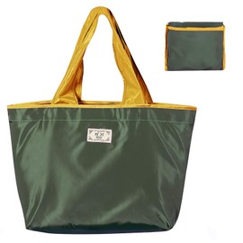 Reusable Foldable Grocery Shopping Bag with Pocket Extra Wide Handle Portable Durable Washable Beach Tote Bags for Women Kid's Toys Travel Picnic，Colorfast & Drawstring design（Green）