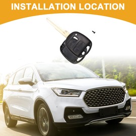 Partuto Key Shell Case - for Toyota Plastic Metal Black - 1 Pcs