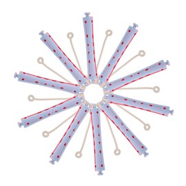 Minkissy Plastic Hair Perm Rods Set 12 Pcs Wave Perming Rods Professional Hairdressing Curler Tools Hold for Easy Hair Styling