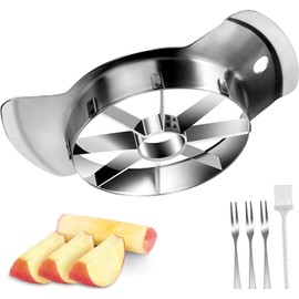 Cortador de manzana de acero inoxidable, 8 rebanadas, cortador de manzana de hoja afilada